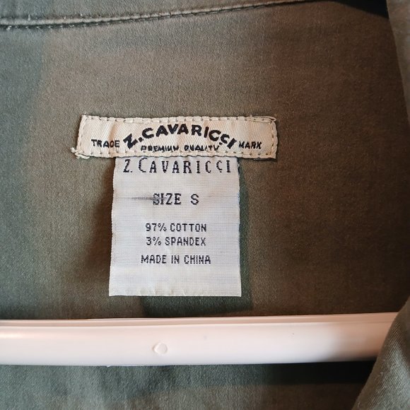 Z Cavaricci Jacket with front pocket, green, long sleeve, casual wear. - Picture 6 of 7